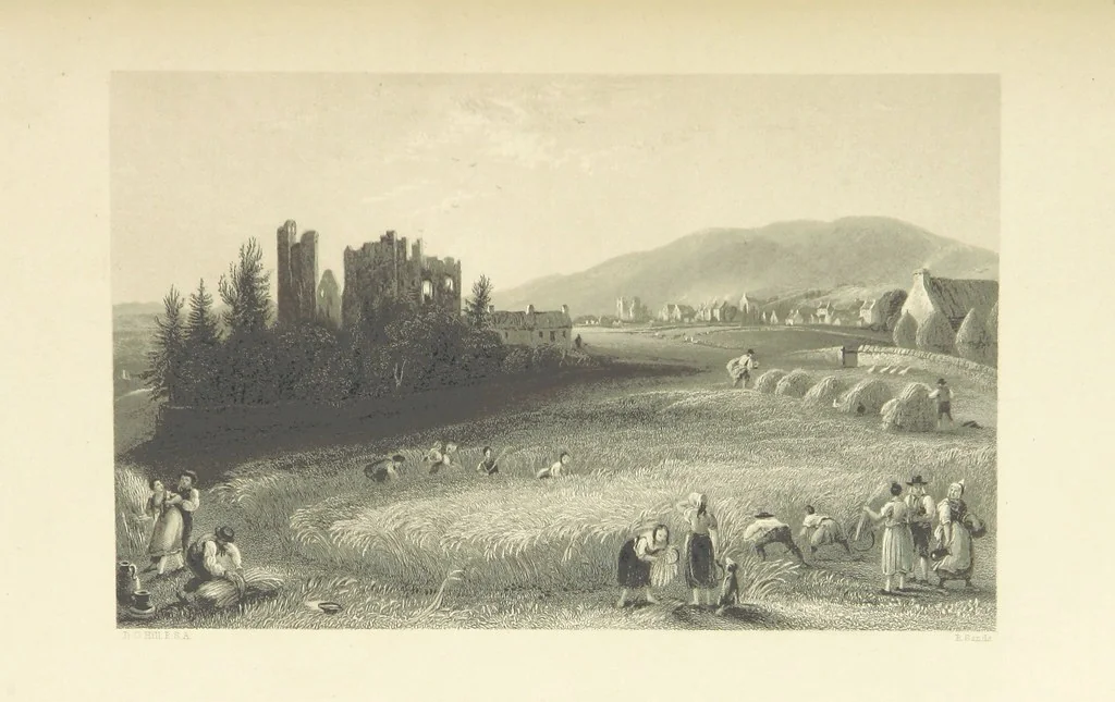 An illustration from The Works of Robert Burns; with Dr. Currie's memoir of the poet, and an essay on his genius and character, by Professor Wilson. Also numerous notes, annotations, and appendices. Embellished by eighty-one portraits and landscape illustrations, 1843, leaf 457