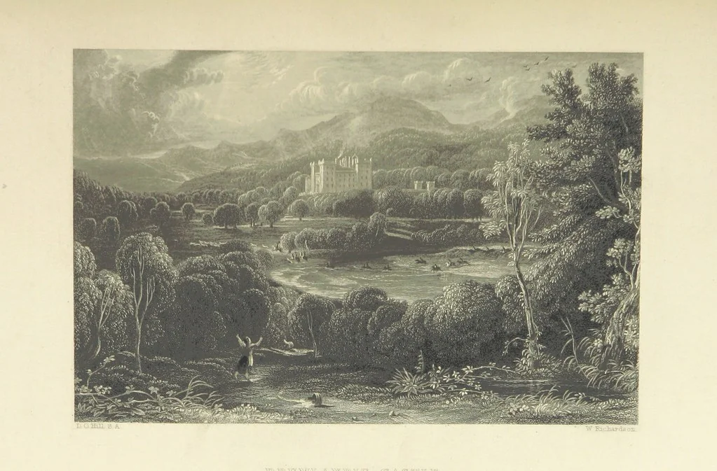 An illustration from The Works of Robert Burns; with Dr. Currie's memoir of the poet, and an essay on his genius and character, by Professor Wilson. Also numerous notes, annotations, and appendices. Embellished by eighty-one portraits and landscape illustrations, 1843, leaf 467