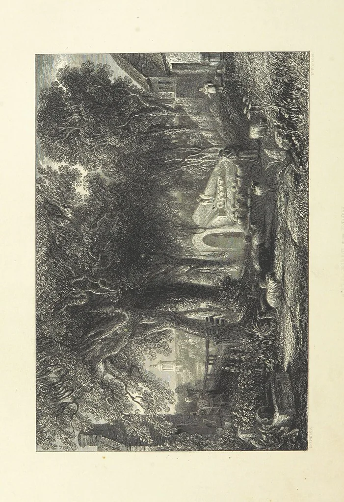 An illustration from The Works of Robert Burns; with Dr. Currie's memoir of the poet, and an essay on his genius and character, by Professor Wilson. Also numerous notes, annotations, and appendices. Embellished by eighty-one portraits and landscape illustrations, 1843, leaf 494