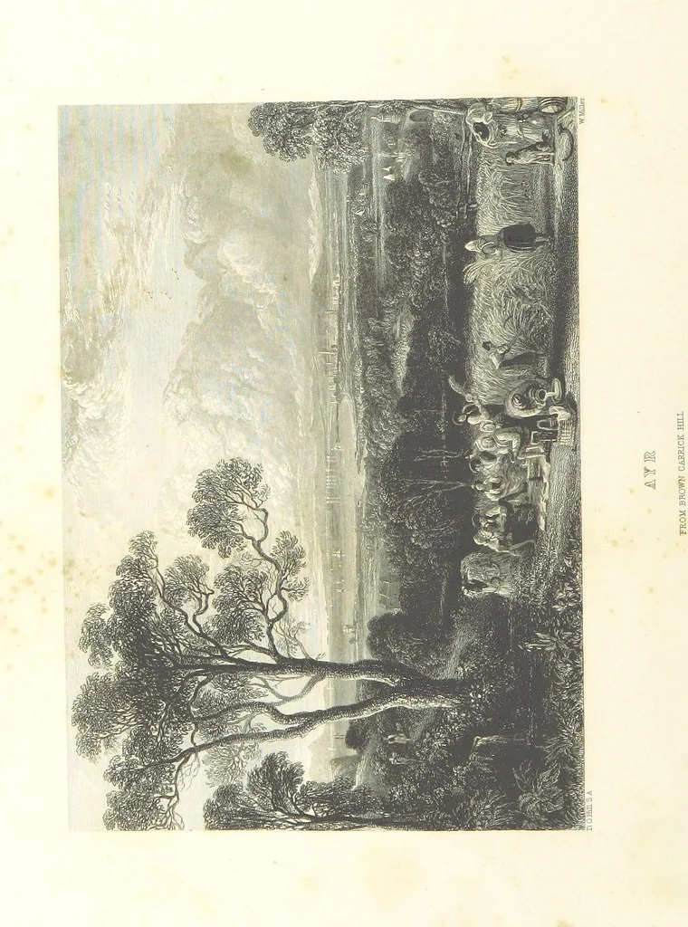 An illustration from The Works of Robert Burns; with a complete life of the poet [by James Currie], and an essay on his genius and character, by Professor Wilson, etc. [With plates, including portraits, 1855, leaf 28