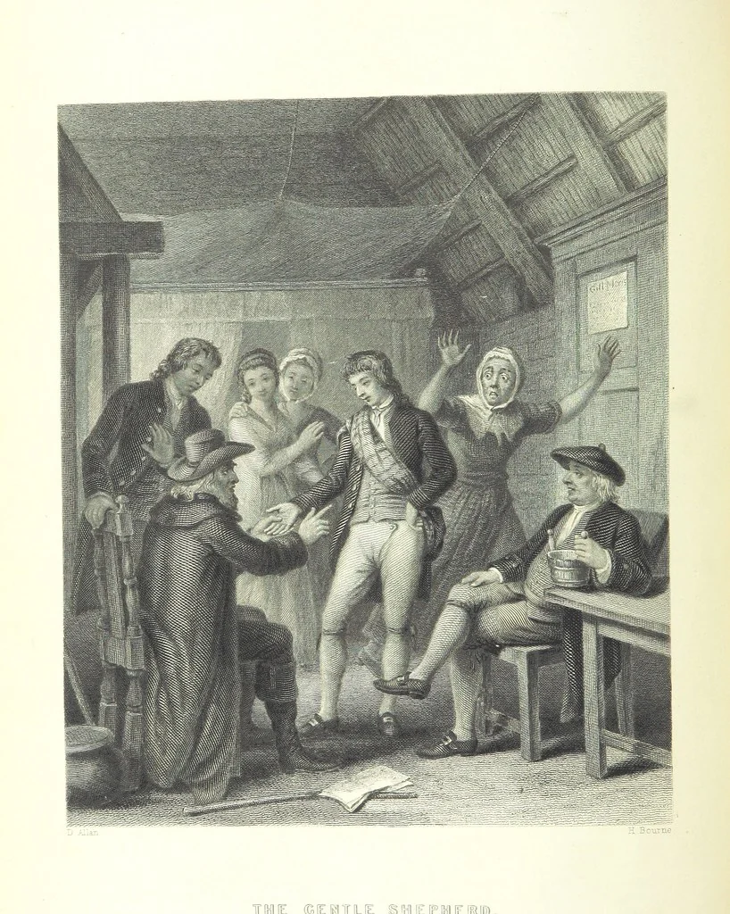 An illustration from Burns. [Poems, letters and journals. With plates, including a portrait, 1879, leaf 96