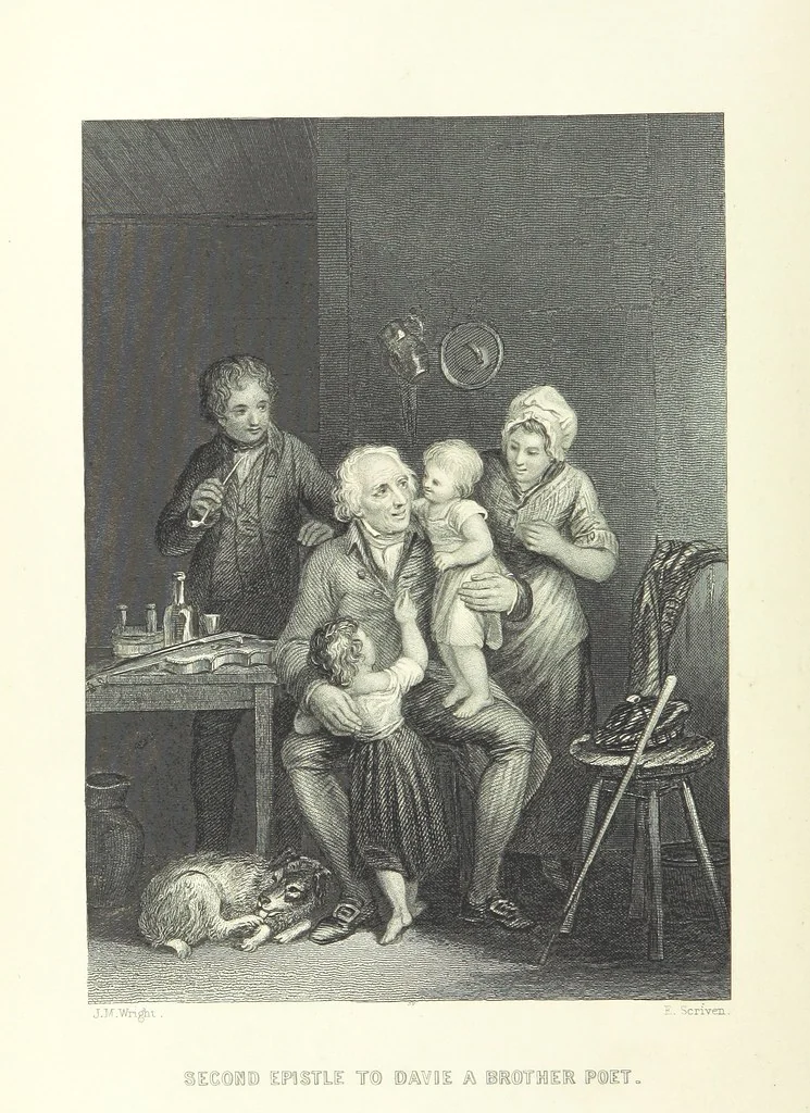 An illustration from Burns. [Poems, letters and journals. With plates, including a portrait, 1879, leaf 96
