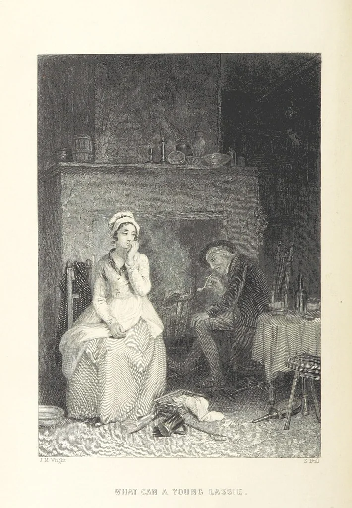 An illustration from The Complete Works of Robert Burns ... With a new life and notes critical and biographical by Allan Cunningham. With illustrations on steel, 1886, leaf 316