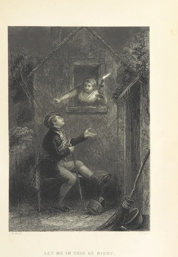 An illustration from The Complete Works of Robert Burns ... With a new life and notes critical and biographical by Allan Cunningham. With illustrations on steel, 1886, leaf 383