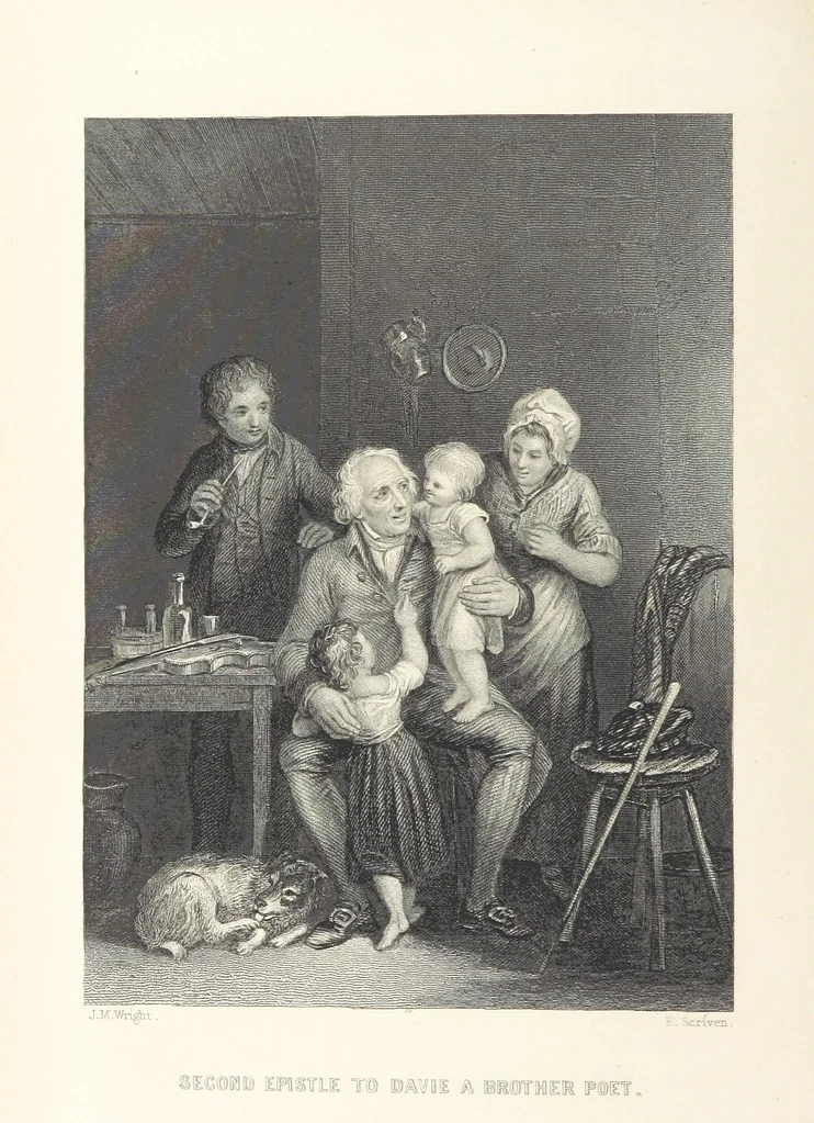 An illustration from The Complete Works of Robert Burns ... With a new life and notes critical and biographical by Allan Cunningham. With illustrations on steel, 1886, leaf 94