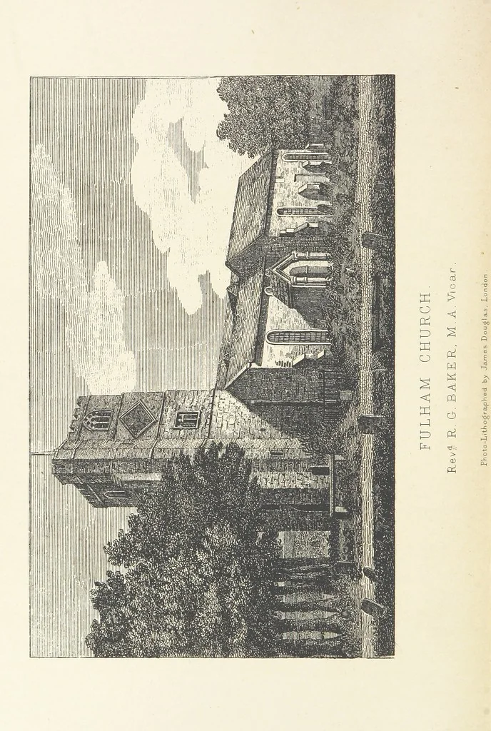 An illustration from Historical Notices of Chelsea, Kensington, Fulham, and Hammersmith. With some particulars of old families, etc, 1871, leaf 104
