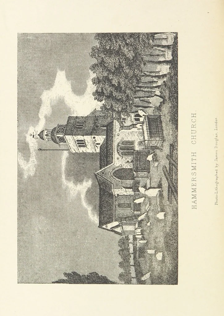 An illustration from Historical Notices of Chelsea, Kensington, Fulham, and Hammersmith. With some particulars of old families, etc, 1871, leaf 136
