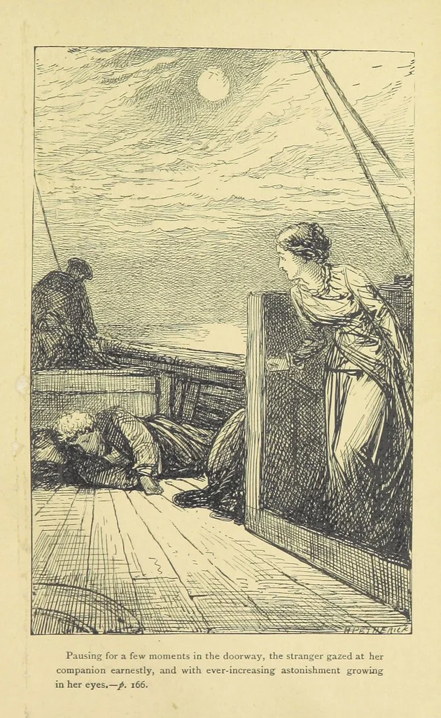 An illustration from The Robber Chief; or, Too good for his trade. [With plates, 1883, leaf 177