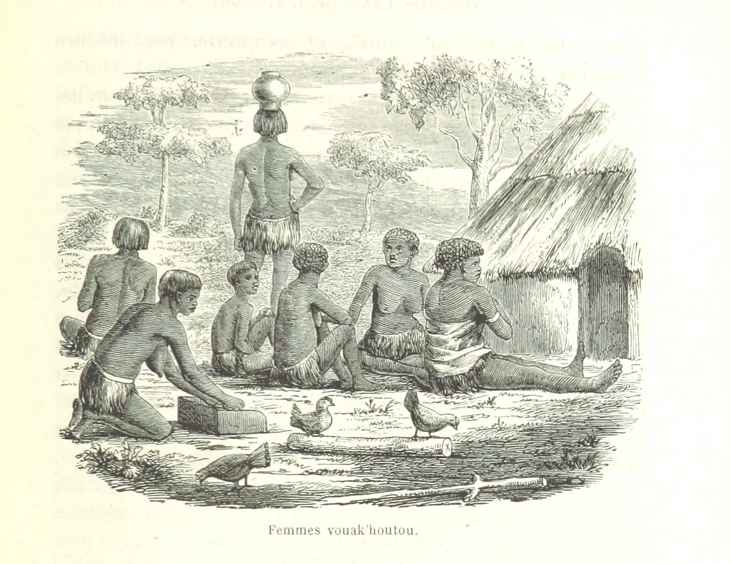 An illustration from Voyage aux grands lacs de l'Afrique Orientale ... Ouvrage traduit ... par Mme H. Loreau, et illustré de 37 vignettes, 1862, leaf 107