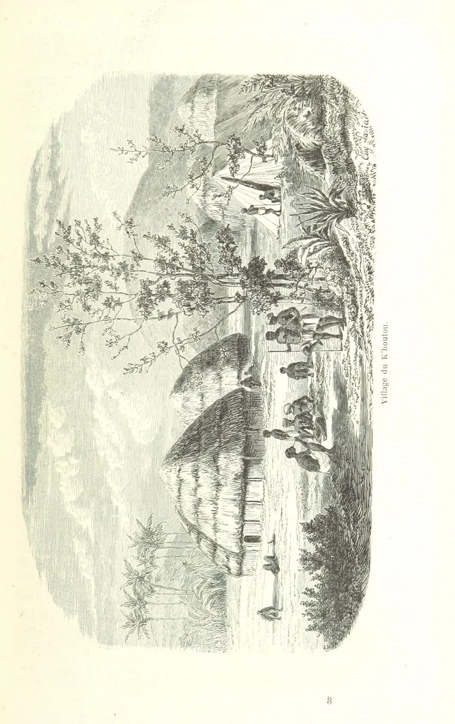An illustration from Voyage aux grands lacs de l'Afrique Orientale ... Ouvrage traduit ... par Mme H. Loreau, et illustré de 37 vignettes, 1862, leaf 129