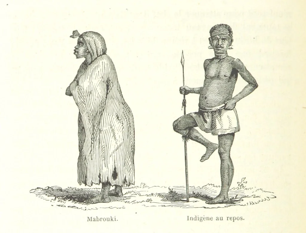 An illustration from Voyage aux grands lacs de l'Afrique Orientale ... Ouvrage traduit ... par Mme H. Loreau, et illustré de 37 vignettes, 1862, leaf 134