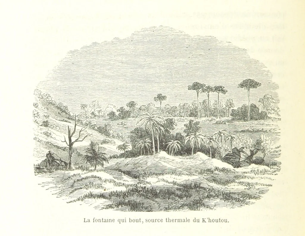 An illustration from Voyage aux grands lacs de l'Afrique Orientale ... Ouvrage traduit ... par Mme H. Loreau, et illustré de 37 vignettes, 1862, leaf 158