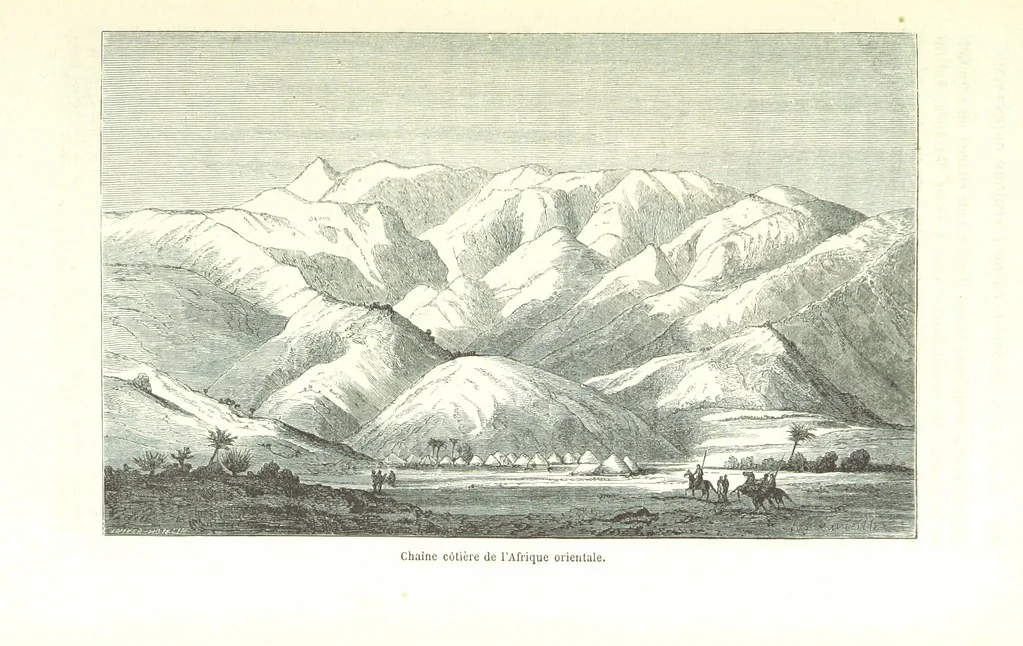 An illustration from Voyage aux grands lacs de l'Afrique Orientale ... Ouvrage traduit ... par Mme H. Loreau, et illustré de 37 vignettes, 1862, leaf 169