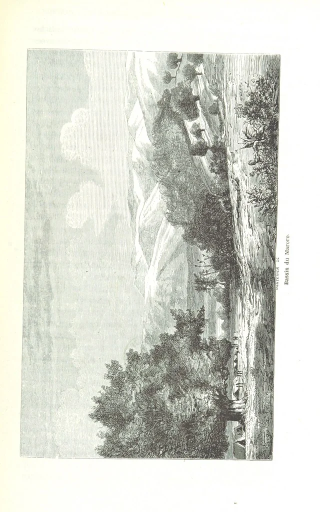 An illustration from Voyage aux grands lacs de l'Afrique Orientale ... Ouvrage traduit ... par Mme H. Loreau, et illustré de 37 vignettes, 1862, leaf 583