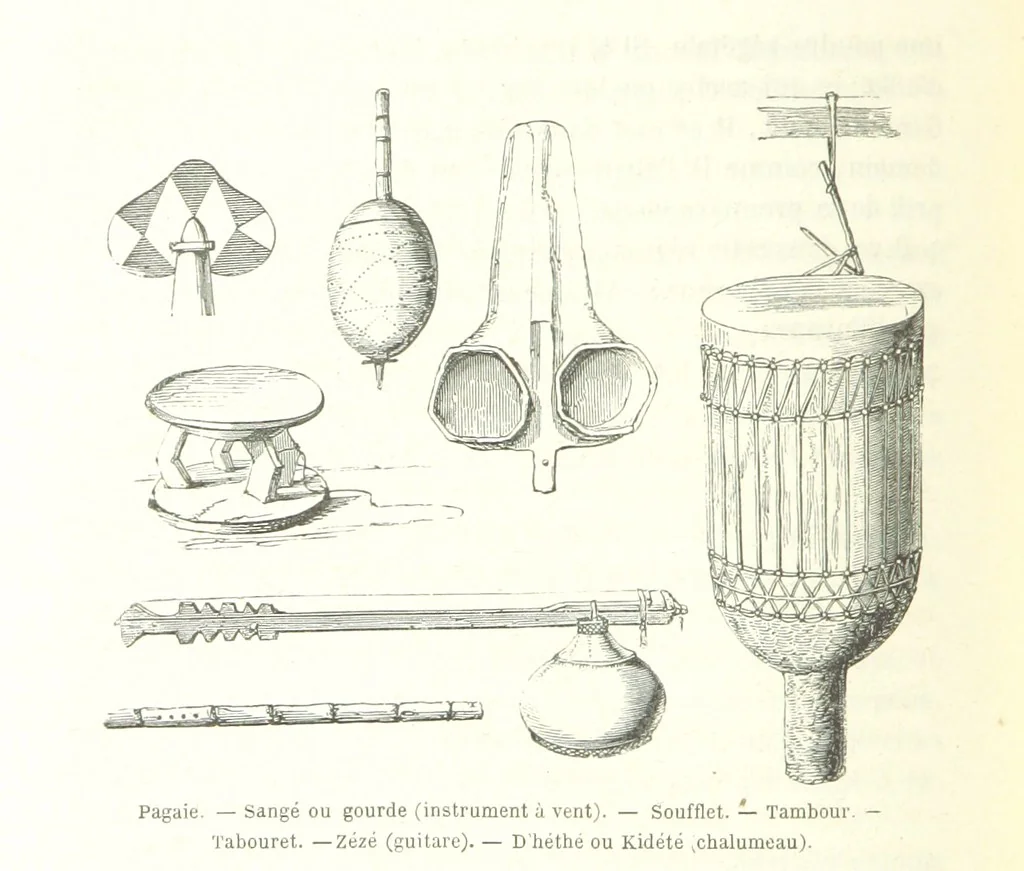 An illustration from Voyage aux grands lacs de l'Afrique Orientale ... Ouvrage traduit ... par Mme H. Loreau, et illustré de 37 vignettes, 1862, leaf 646
