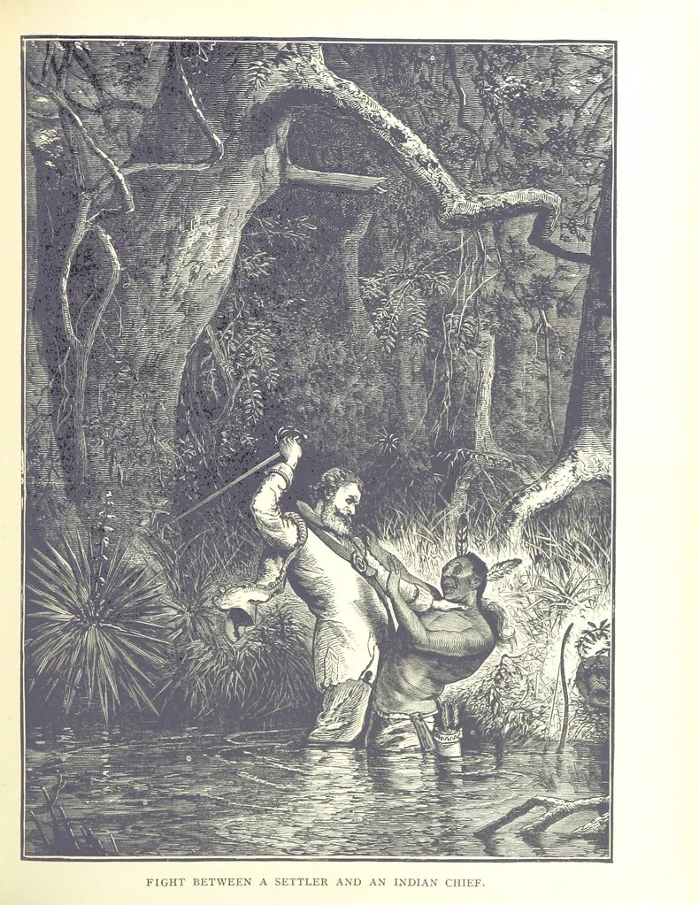 An illustration from A Zigzag Journey in the Sunny South; or, Wonder tales of early American history ... Fully illustrated, 1887, leaf 115