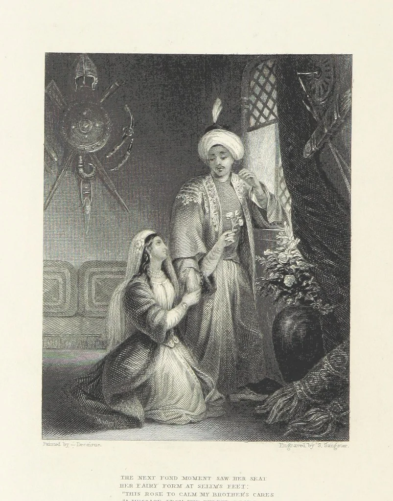 An illustration from The Poetical Works of Lord Byron, etc, 1878, leaf 200