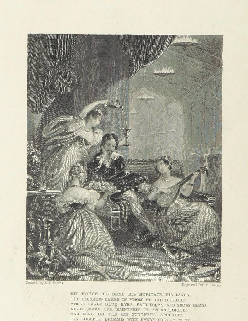 An illustration from The Poetical Works of Lord Byron, etc, 1878, leaf 602