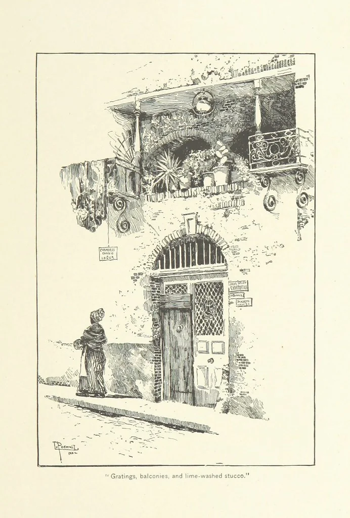 An illustration from The Creoles of Louisiana. [With illustrations, 1885, leaf 117