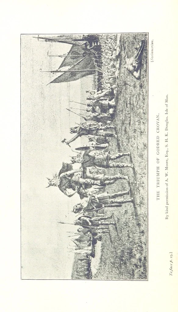 An illustration from From King Orry to Queen Victoria. A short and concise history of the Isle of Man. [With plates, 1899, leaf 50