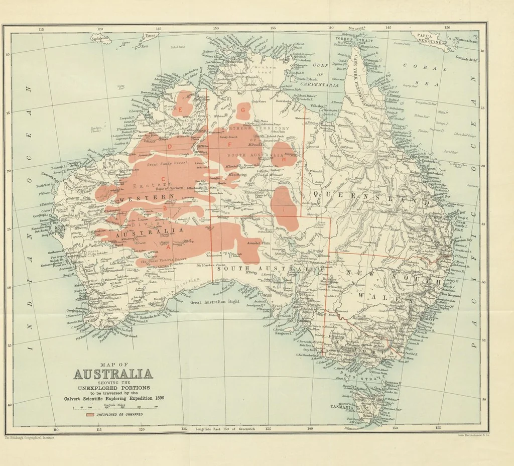 An illustration from The Exploration of Australia. [With a map, 1895, leaf 341