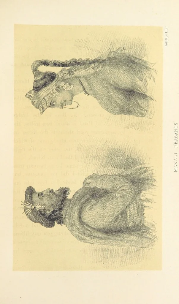 An illustration from Kulu: its beauties, antiquities and silver mines, including a trip over the Snowy Range and glaciers. By the author of “Notes on the Mineral Wealth of India” [i.e. J. Calvert], 1873, leaf 107