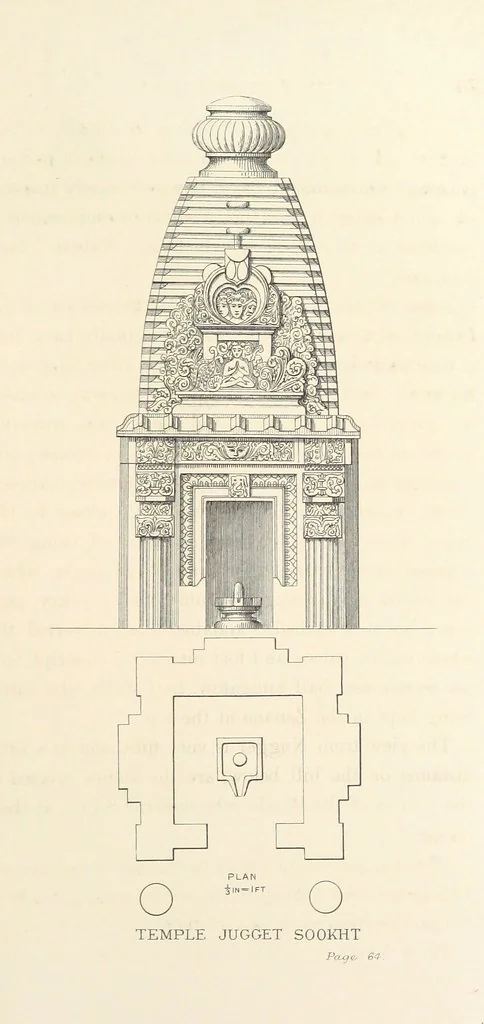 An illustration from Kulu: its beauties, antiquities and silver mines, including a trip over the Snowy Range and glaciers. By the author of “Notes on the Mineral Wealth of India” [i.e. J. Calvert], 1873, leaf 131
