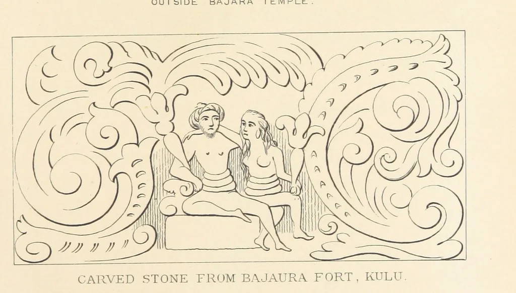 An illustration from Kulu: its beauties, antiquities and silver mines, including a trip over the Snowy Range and glaciers. By the author of “Notes on the Mineral Wealth of India” [i.e. J. Calvert], 1873, leaf 53