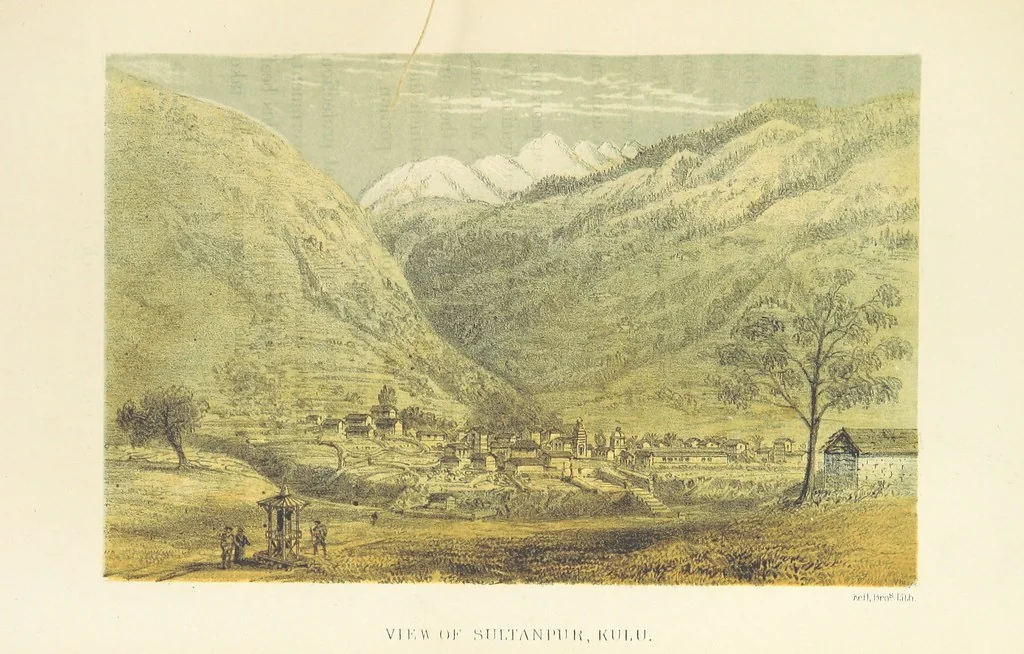 An illustration from Kulu: its beauties, antiquities and silver mines, including a trip over the Snowy Range and glaciers. By the author of “Notes on the Mineral Wealth of India” [i.e. J. Calvert], 1873, leaf 61