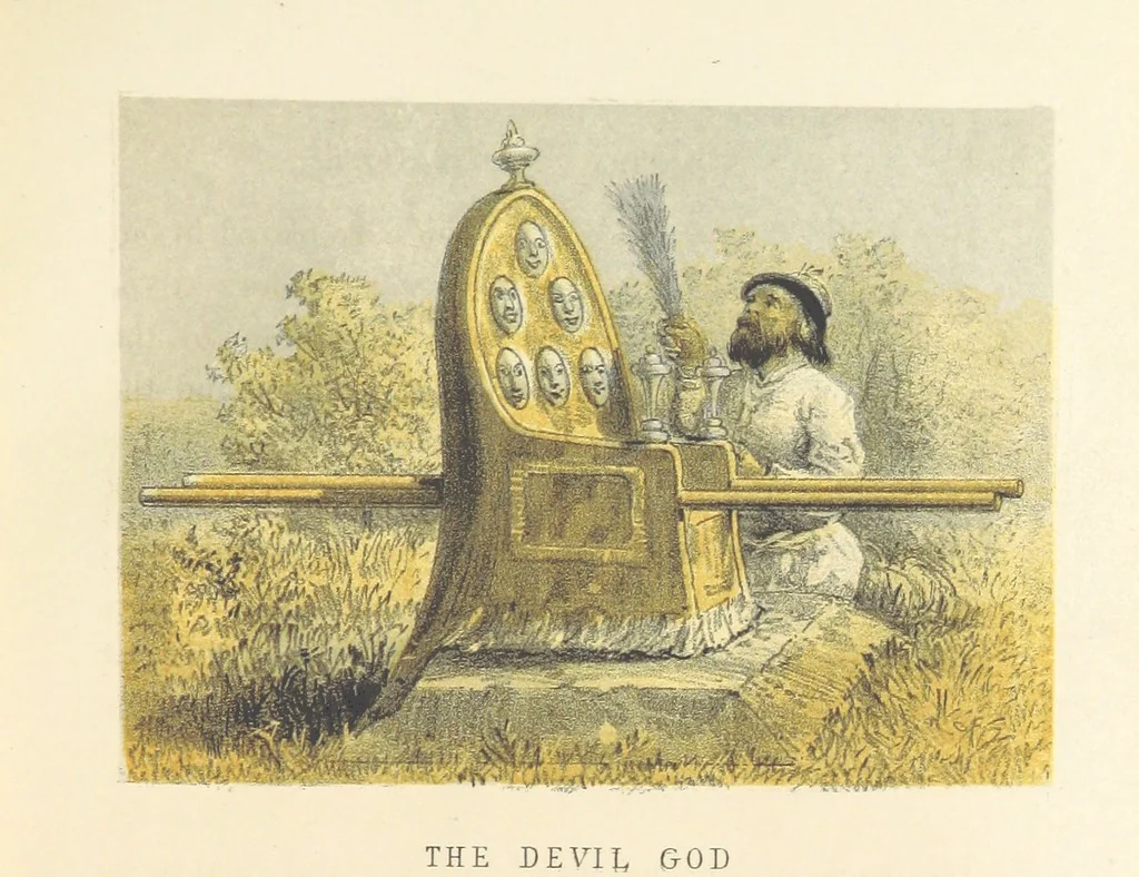 An illustration from Kulu: its beauties, antiquities and silver mines, including a trip over the Snowy Range and glaciers. By the author of “Notes on the Mineral Wealth of India” [i.e. J. Calvert], 1873, leaf 69
