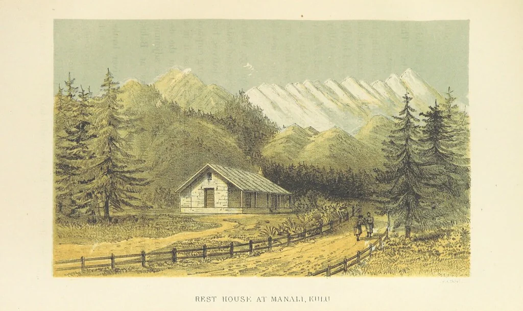 An illustration from Kulu: its beauties, antiquities and silver mines, including a trip over the Snowy Range and glaciers. By the author of “Notes on the Mineral Wealth of India” [i.e. J. Calvert], 1873, leaf 85