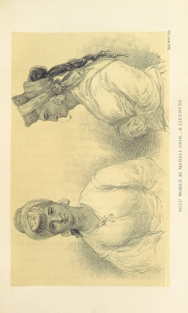 An illustration from Kulu: its beauties, antiquities and silver mines, including a trip over the Snowy Range and glaciers. By the author of “Notes on the Mineral Wealth of India” [i.e. J. Calvert], 1873, leaf 97