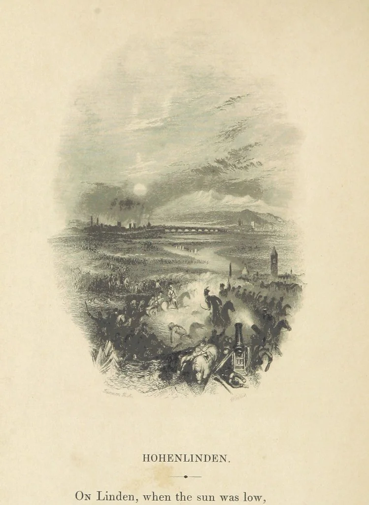 An illustration from The Poetical Works of Thomas Campbell. Illustrated by twenty vignettes from designs by Turner, and thirty-seven woodcuts from designs by Harvey. [With a portrait, 1843, leaf 120