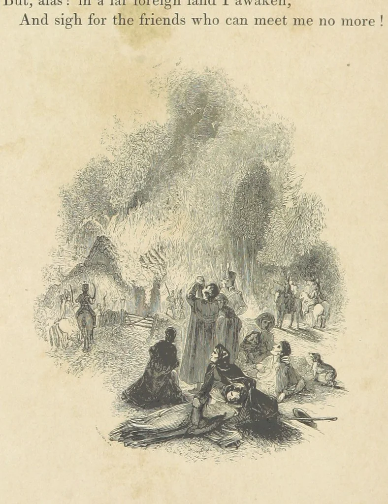 An illustration from The Poetical Works of Thomas Campbell. Illustrated by twenty vignettes from designs by Turner, and thirty-seven woodcuts from designs by Harvey. [With a portrait, 1843, leaf 124