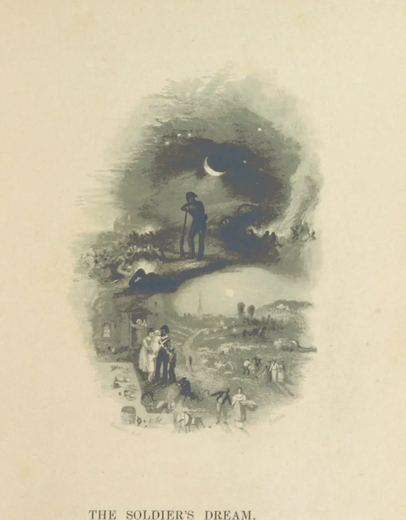 An illustration from The Poetical Works of Thomas Campbell. Illustrated by twenty vignettes from designs by Turner, and thirty-seven woodcuts from designs by Harvey. [With a portrait, 1843, leaf 135