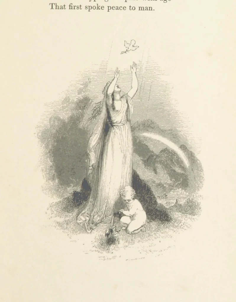An illustration from The Poetical Works of Thomas Campbell. Illustrated by twenty vignettes from designs by Turner, and thirty-seven woodcuts from designs by Harvey. [With a portrait, 1843, leaf 149