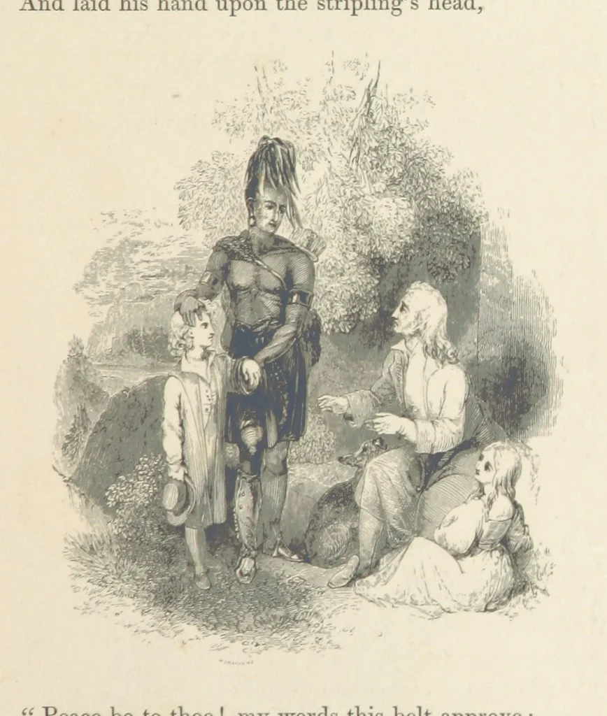 An illustration from The Poetical Works of Thomas Campbell. Illustrated by twenty vignettes from designs by Turner, and thirty-seven woodcuts from designs by Harvey. [With a portrait, 1843, leaf 159