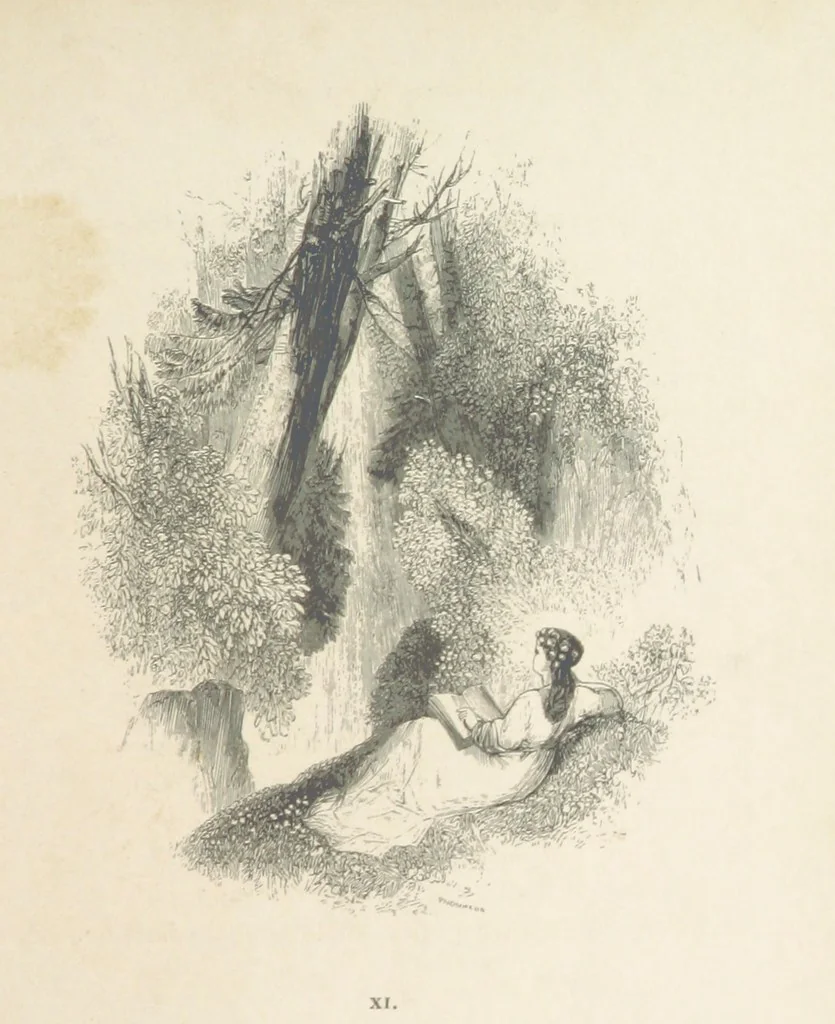 An illustration from The Poetical Works of Thomas Campbell. Illustrated by twenty vignettes from designs by Turner, and thirty-seven woodcuts from designs by Harvey. [With a portrait, 1843, leaf 171
