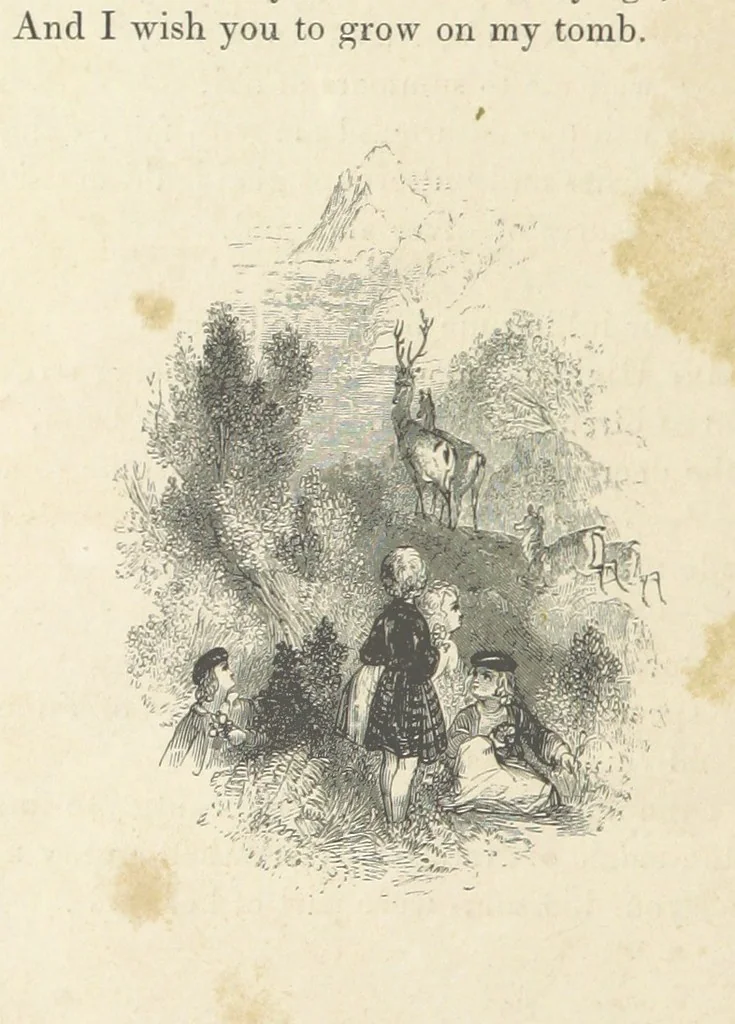 An illustration from The Poetical Works of Thomas Campbell. Illustrated by twenty vignettes from designs by Turner, and thirty-seven woodcuts from designs by Harvey. [With a portrait, 1843, leaf 256