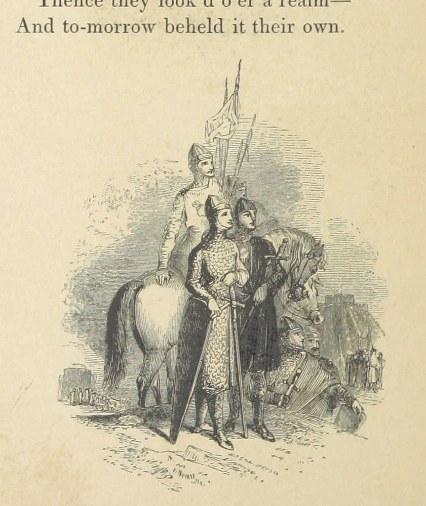 An illustration from The Poetical Works of Thomas Campbell. Illustrated by twenty vignettes from designs by Turner, and thirty-seven woodcuts from designs by Harvey. [With a portrait, 1843, leaf 266