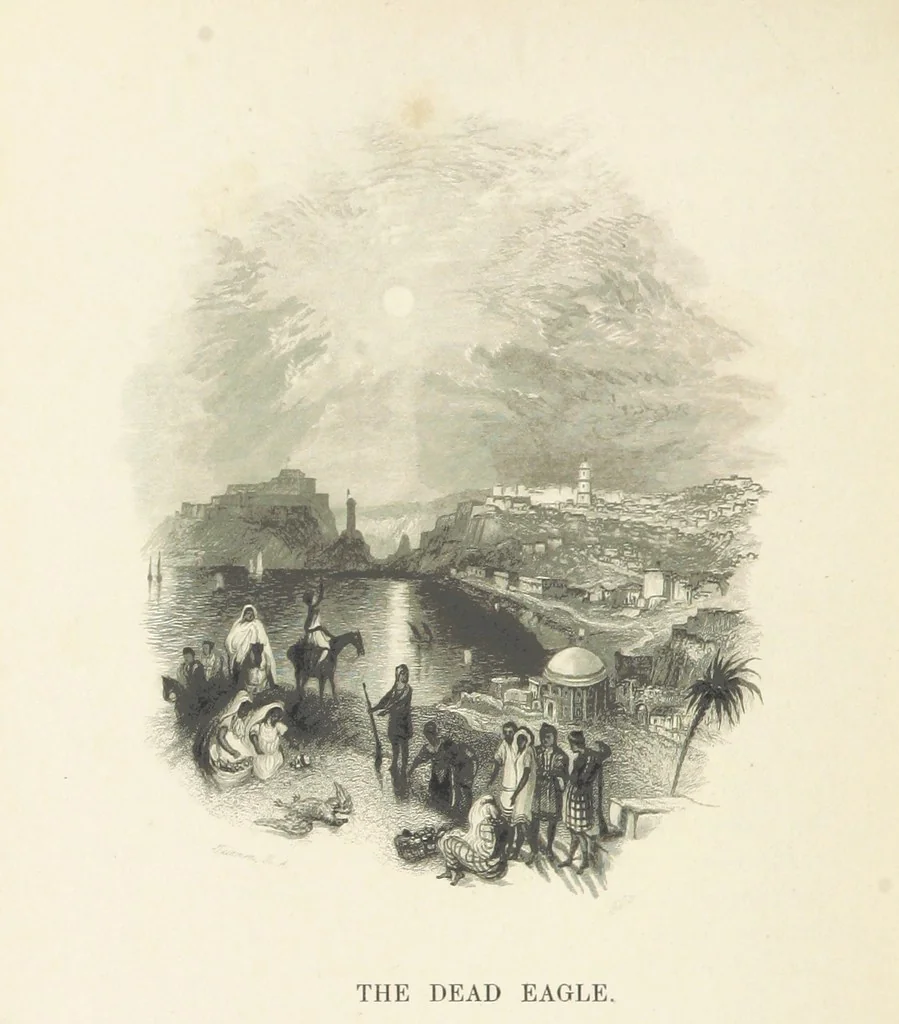 An illustration from The Poetical Works of Thomas Campbell. Illustrated by twenty vignettes from designs by Turner, and thirty-seven woodcuts from designs by Harvey. [With a portrait, 1843, leaf 314