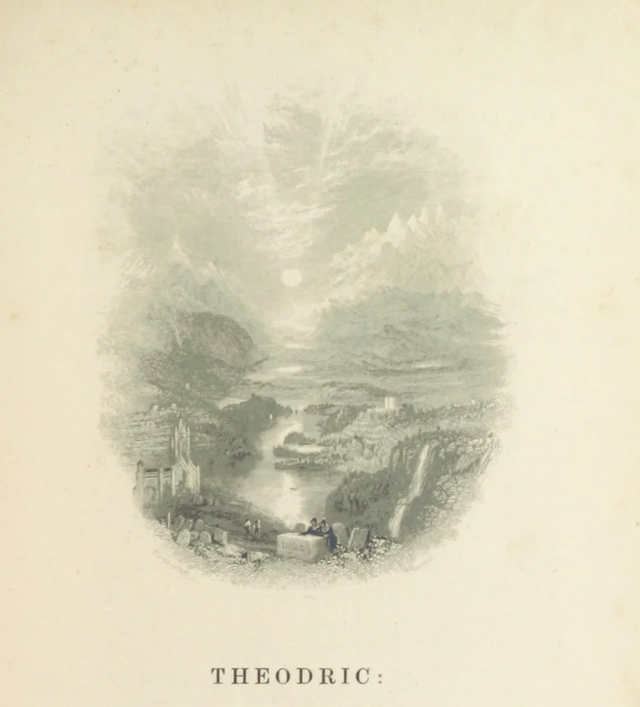 An illustration from The Poetical Works of Thomas Campbell. Illustrated by twenty vignettes from designs by Turner, and thirty-seven woodcuts from designs by Harvey. [With a portrait, 1843, leaf 67