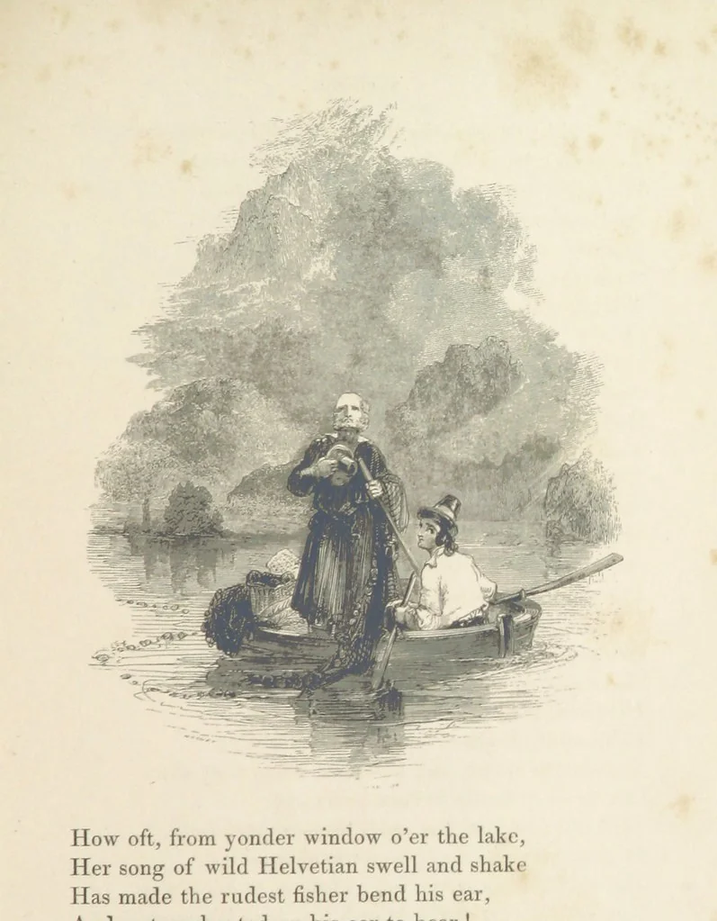 An illustration from The Poetical Works of Thomas Campbell. Illustrated by twenty vignettes from designs by Turner, and thirty-seven woodcuts from designs by Harvey. [With a portrait, 1843, leaf 69