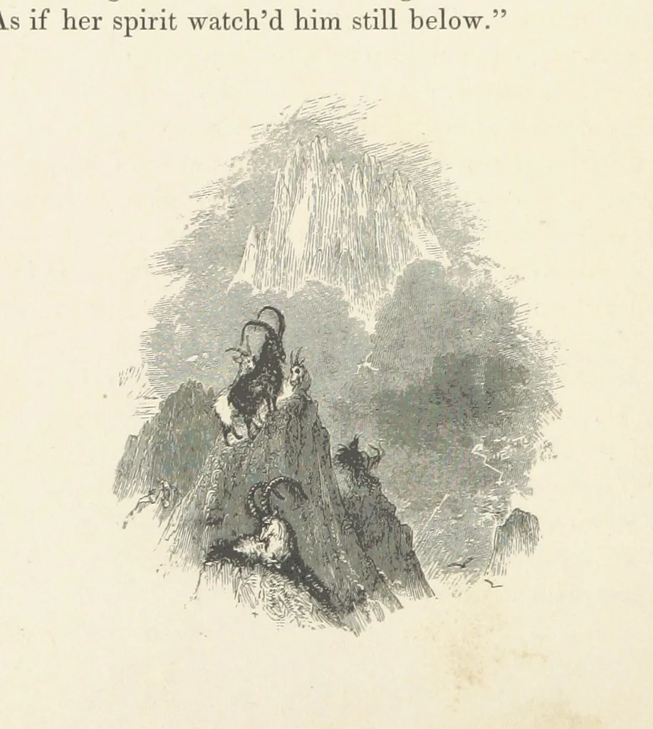 An illustration from The Poetical Works of Thomas Campbell. Illustrated by twenty vignettes from designs by Turner, and thirty-seven woodcuts from designs by Harvey. [With a portrait, 1843, leaf 86