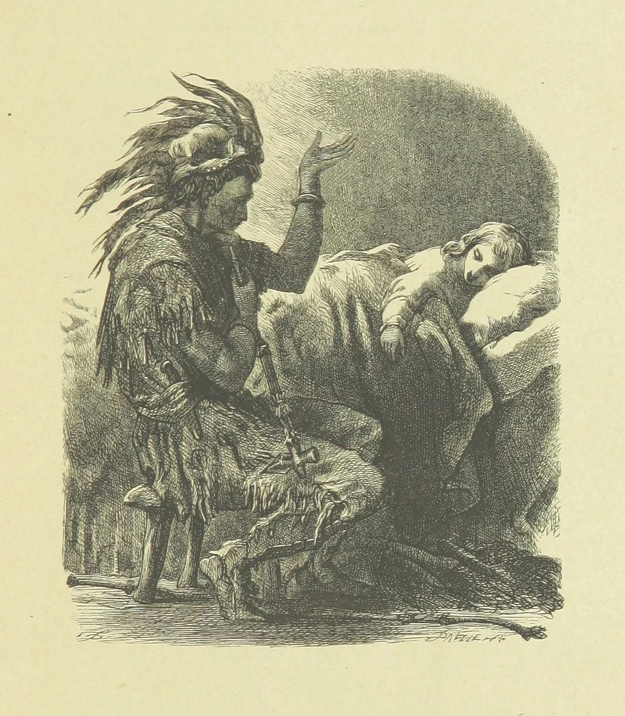 An illustration from Gertrude of Wyoming ... With thirty-five illustrations engraved by the Brothers Dalziel, 1857, leaf 33