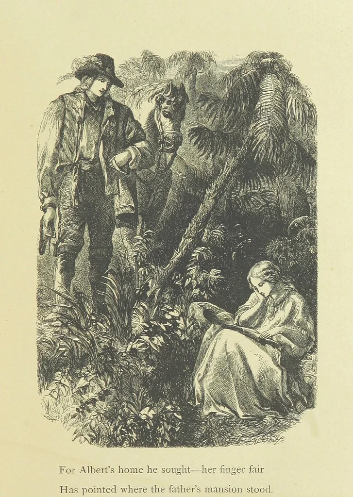 An illustration from Gertrude of Wyoming ... With thirty-five illustrations engraved by the Brothers Dalziel, 1857, leaf 49