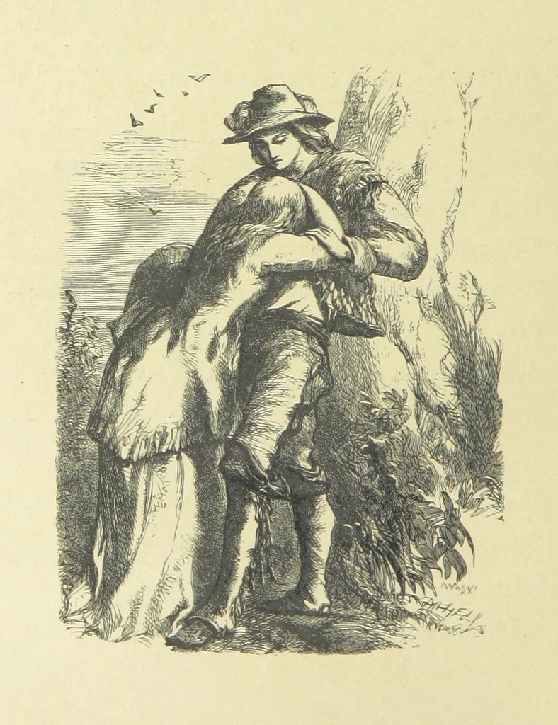 An illustration from Gertrude of Wyoming ... With thirty-five illustrations engraved by the Brothers Dalziel, 1857, leaf 58