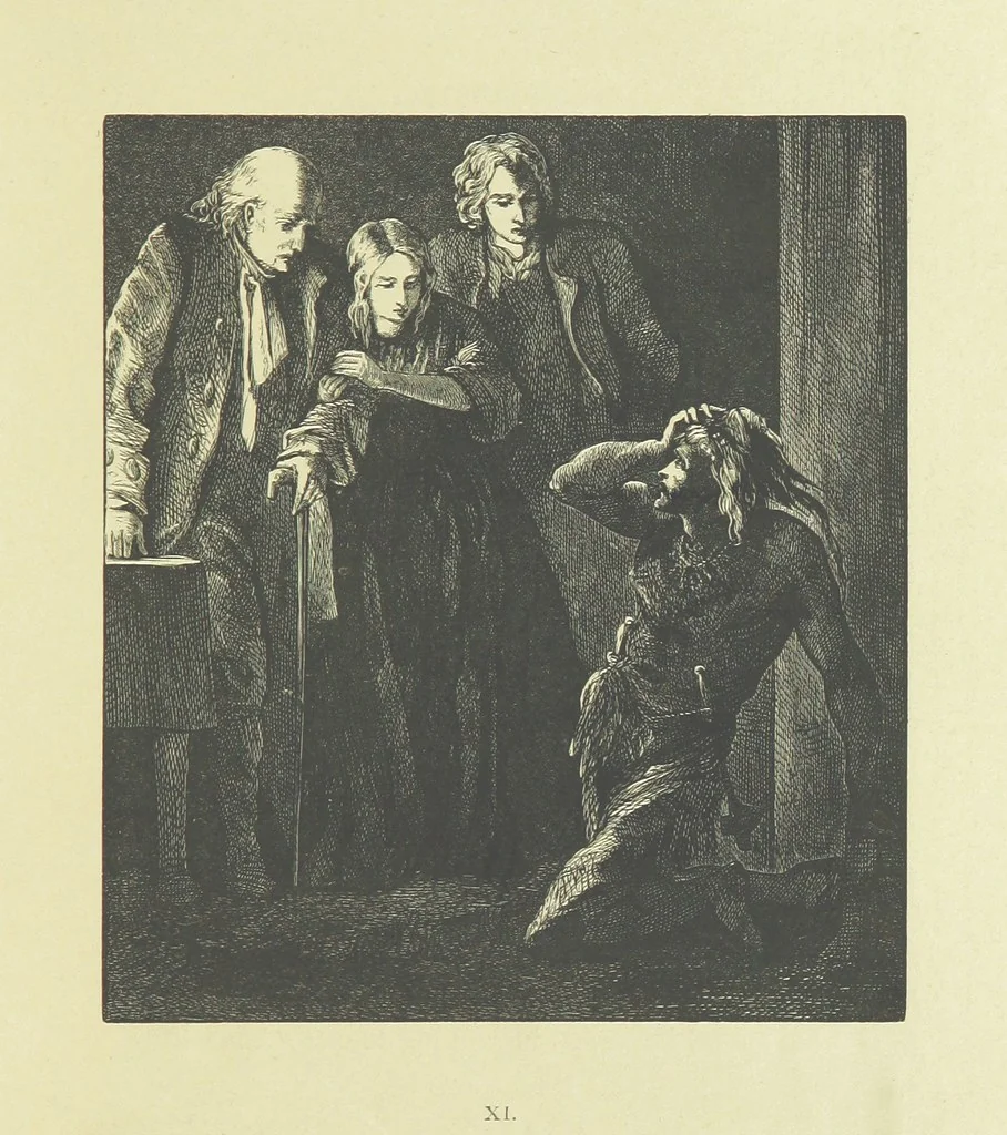 An illustration from Gertrude of Wyoming ... With thirty-five illustrations engraved by the Brothers Dalziel, 1857, leaf 69