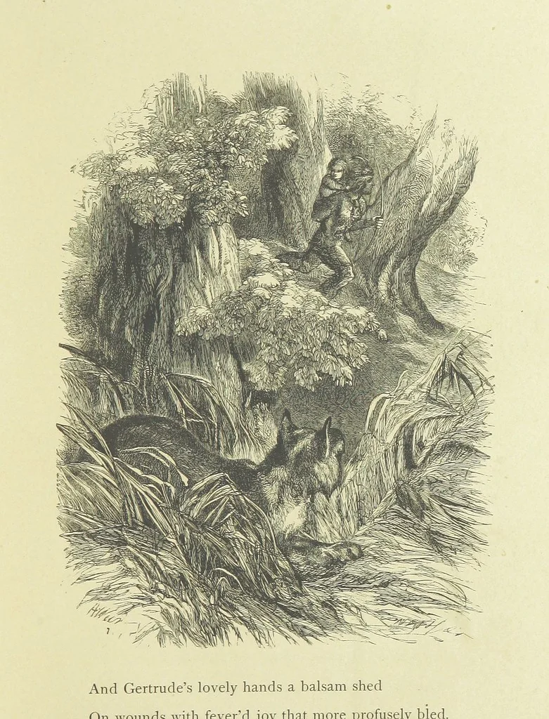 An illustration from Gertrude of Wyoming ... With thirty-five illustrations engraved by the Brothers Dalziel, 1857, leaf 73
