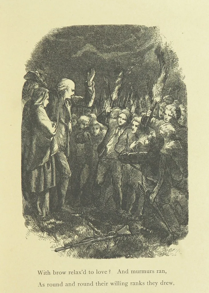 An illustration from Gertrude of Wyoming ... With thirty-five illustrations engraved by the Brothers Dalziel, 1857, leaf 79